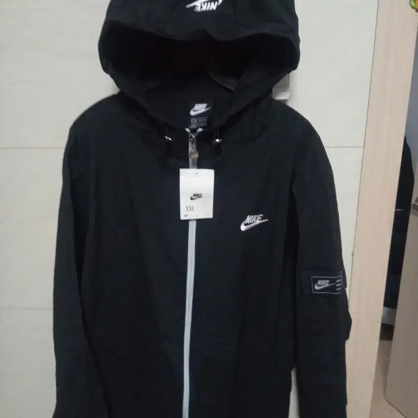 [BUNJANG] Nike Windbreaker Cargo Jogger Hoodie Set XXL Black / 나이키 바람막이 카고 조거 후드세트 XXL 블랙 새상품