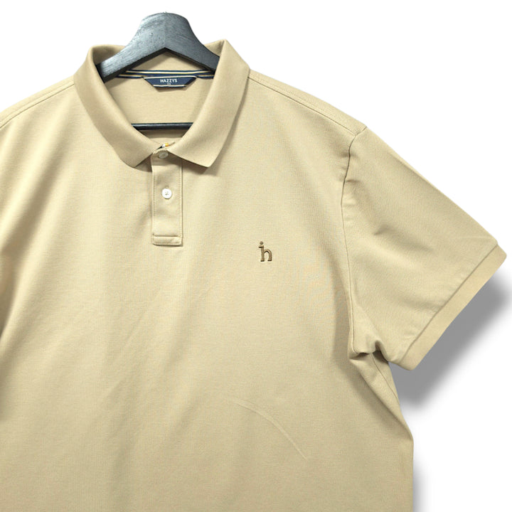 [BUNJANG] Hazzys Beige Cotton+Poly Blend PK Short Sleeve Polo Shirt (Size 120) / [2XL/120] 헤지스 베이지 코튼+폴리혼방 PK 반팔 카라티셔츠