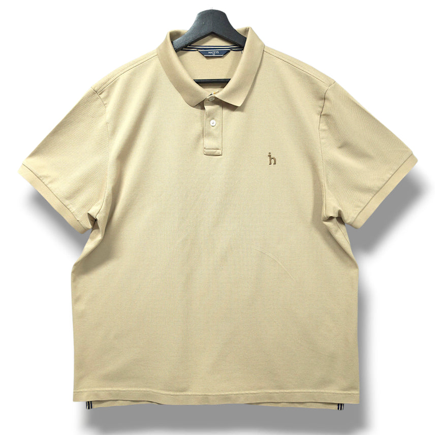 [BUNJANG] Hazzys Beige Cotton+Poly Blend PK Short Sleeve Polo Shirt (Size 120) / [2XL/120] 헤지스 베이지 코튼+폴리혼방 PK 반팔 카라티셔츠