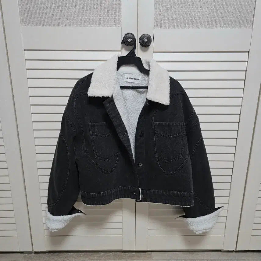 [BUNJANG] JS New York Fleece Lined Denim Jacket / JS뉴욕 뽀글이 청자켓