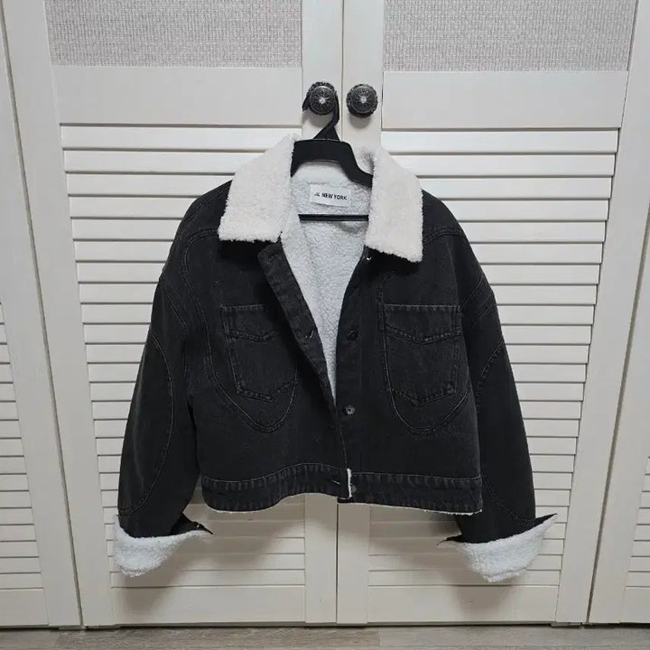 [BUNJANG] JS New York Fleece Lined Denim Jacket / JS뉴욕 뽀글이 청자켓