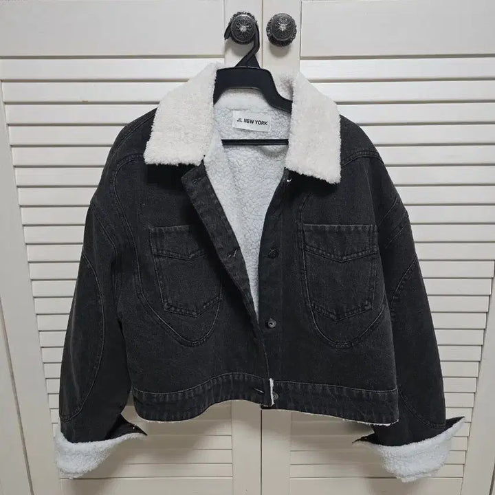 [BUNJANG] JS New York Fleece Lined Denim Jacket / JS뉴욕 뽀글이 청자켓
