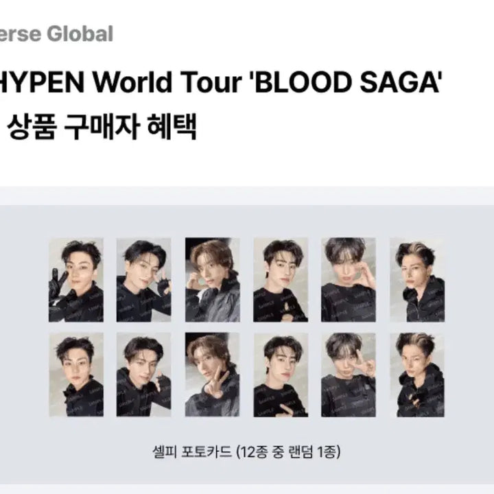 [BUNJANG] ENHYPEN Yang Jungwon Blood Saga MD Bundle Set Photocard + Holder / 엔하이픈 blood saga 양정원 md특전 포카+ 홀더 일괄