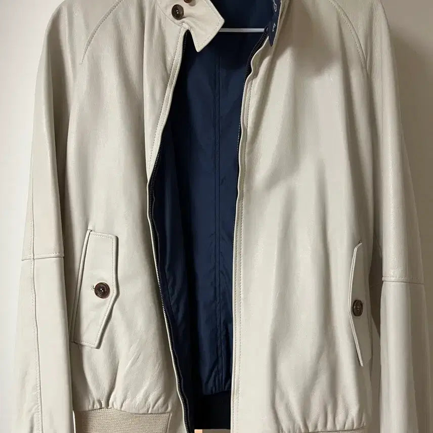 [BUNJANG] Crombie Reversible Lambskin Leather Jacket M / [크롬비] 이태리 Crombie 양가죽 램스킨 자켓 리버시블 M