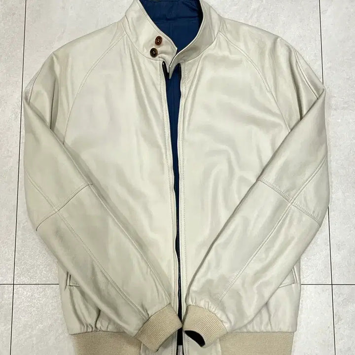 [BUNJANG] Crombie Reversible Lambskin Leather Jacket M / [크롬비] 이태리 Crombie 양가죽 램스킨 자켓 리버시블 M