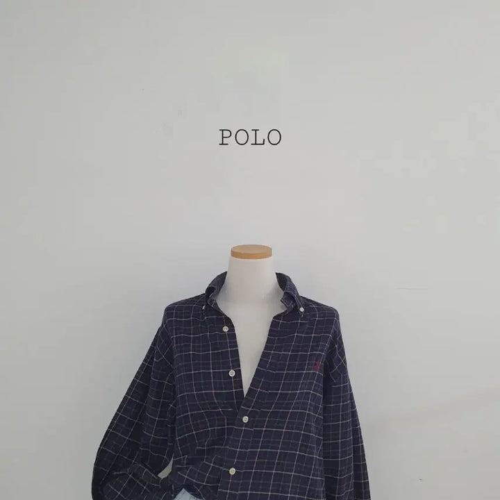 [BUNJANG] Polo Ralph Lauren Navy Check Cotton Shirt / No.26050308 폴로 랄프로렌 체크 남방 셔츠