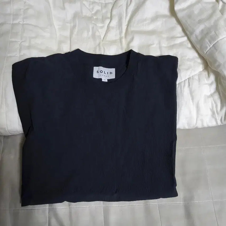 [BUNJANG] Solid Homme Seersucker Short-Sleeve T-Shirt Size 50 / 솔리드옴므 시어서커 반팔 티셔츠 50사이즈