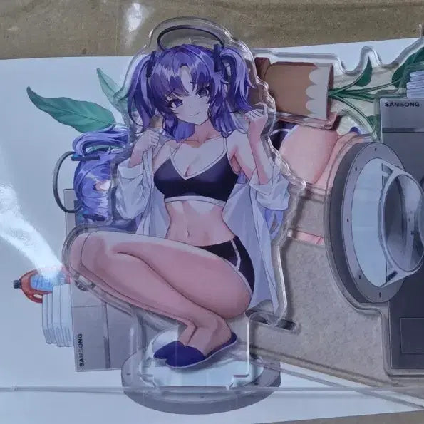[BUNJANG] Blue Archive Yuuka Acrylic Diorama (Sealed) / 미개봉)블루아카이브 세탁기 유우카 아크릴 디오라마