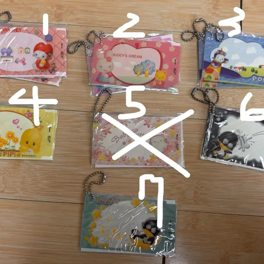 [BUNJANG] Yeongart Classic Stationery Photocard Keychain / 고전문구 영아트 포토카드 키링 키디 체리펫 피피 디지 푸키