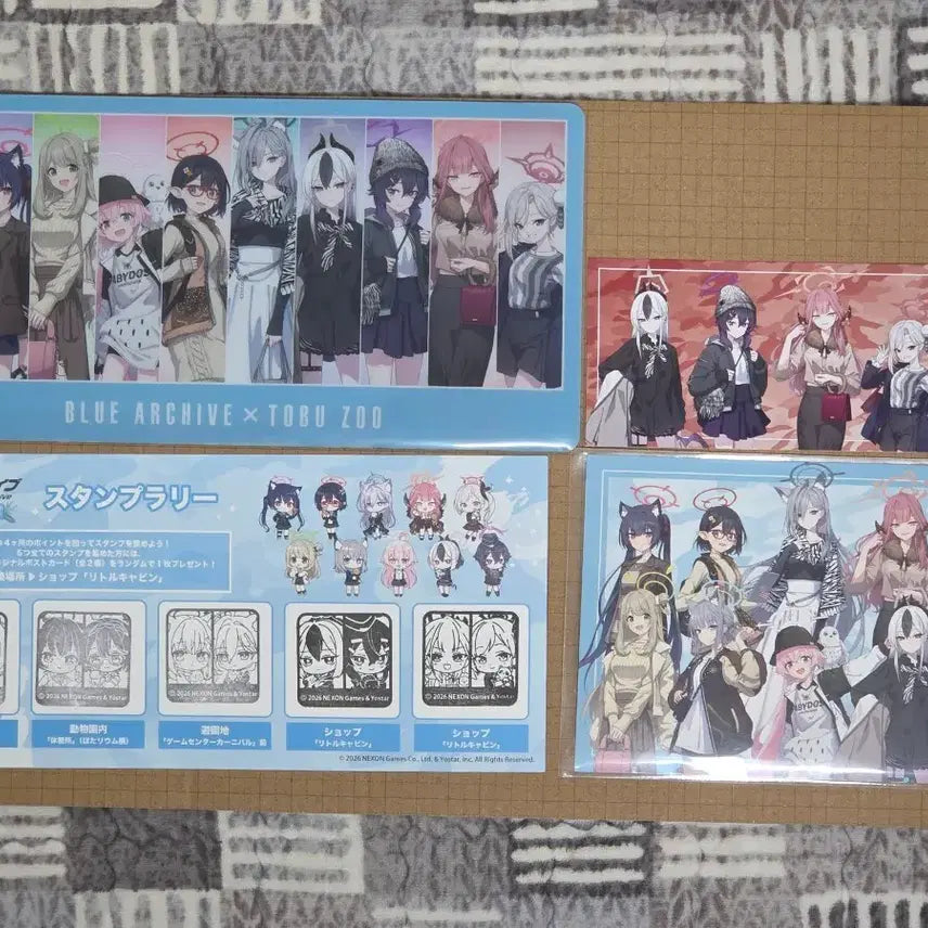 [BUNJANG] Blue Archive Tobu Zoo Collaboration Ticket Clear Holder &amp; Postcard Set (Hoshino) / 블루아카이브 일본 토부 동물공원 콜라보 티켓 클리어홀더 엽서 호시노