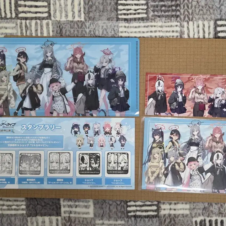 [BUNJANG] Blue Archive Tobu Zoo Collaboration Ticket Clear Holder &amp; Postcard Set (Hoshino) / 블루아카이브 일본 토부 동물공원 콜라보 티켓 클리어홀더 엽서 호시노