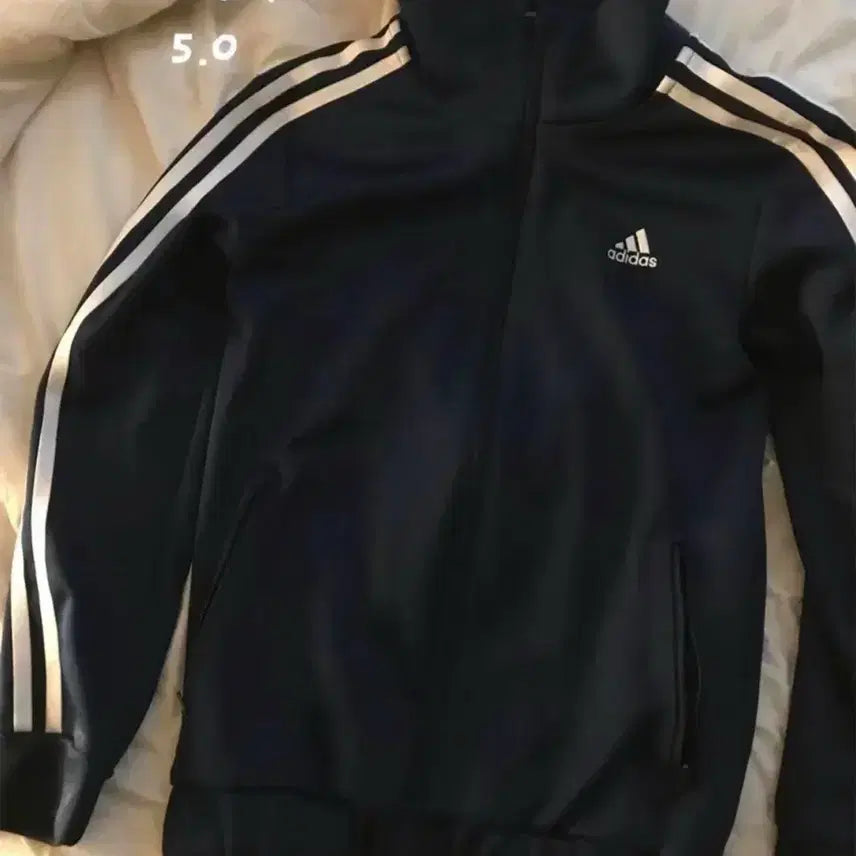 [BUNJANG] Adidas Navy Three-Stripes Track Top Jersey / 아디다스 남색 삼선 트랙탑 저지
