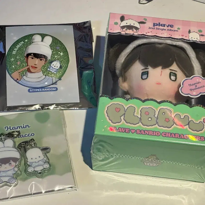 [SOLD OUT] 플레이브 원가양도)뿌 하민 인형앨범,아크릴참 키링,캔뱃지