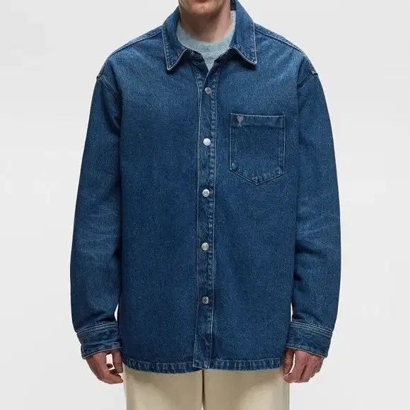 [BUNJANG] AMI Heart Logo Denim Jacket Blue / [L] 아미 하트 로고 데님자켓 블루