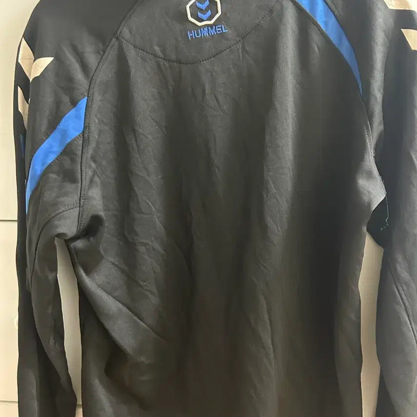 [BUNJANG] Hummel Black Blue Training Zip-Up / 험멜 블랙 블루 트레이닝 집업