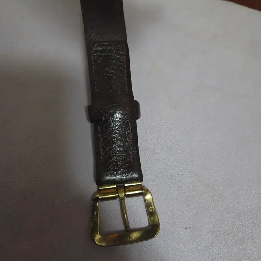[BUNJANG] Sears Vintage Stretch-Way Genuine Leather Belt Dark Brown / 시어스 빈티지 벨트