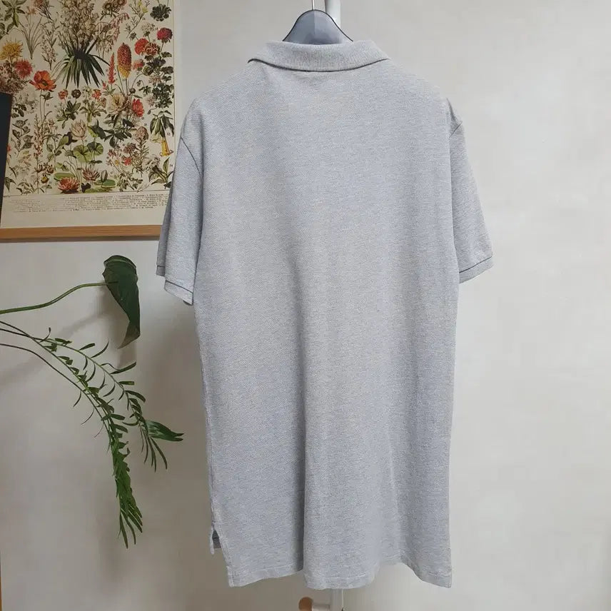 [BUNJANG] Polo Cotton Short Sleeve Shirt Light Grey / [S] 폴로 코튼 반팔셔츠 연그레이