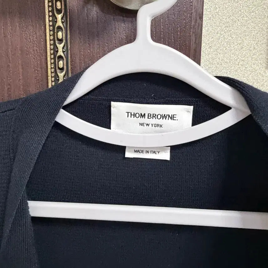 [BUNJANG] Thom Browne Gold Button Cardigan Navy / 톰브라운 금장 가디건