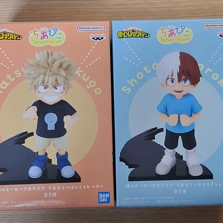[BUNJANG] My Hero Academia Bakugo Todoroki Chia-Pico Figure &amp; Todoroki Merchandise / 나히아 바쿠고 토도로키 치아피코 피규어+쿠지하위상,토도로키 굿즈
