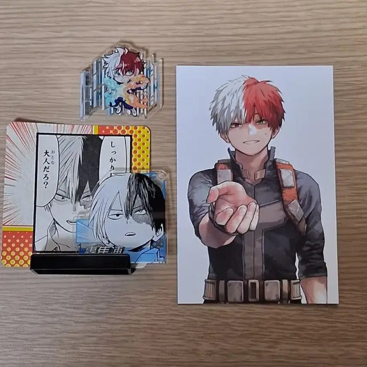 [BUNJANG] My Hero Academia Bakugo Todoroki Chia-Pico Figure &amp; Todoroki Merchandise / 나히아 바쿠고 토도로키 치아피코 피규어+쿠지하위상,토도로키 굿즈