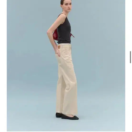 [BUNJANG] Fyeo Wide Flare Denim XS Ivory / Fyeo 포유온 시에 와이드 플레어 데님 xs 스탠다드
