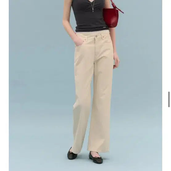 [BUNJANG] Fyeo Wide Flare Denim XS Ivory / Fyeo 포유온 시에 와이드 플레어 데님 xs 스탠다드