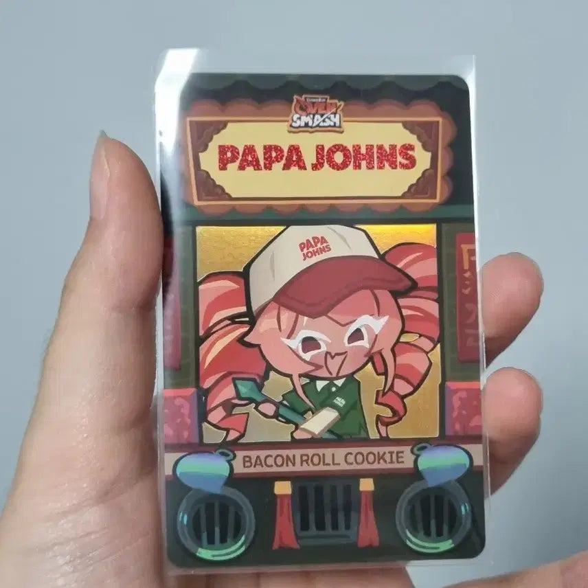 [BUNJANG] Cookie Run Papa Johns Bacon Roll Flavor Cookie Card / 쿠키런 오븐스매시 공육회 베이컨롤맛 쿠키 파파존스 카드 판매/교환