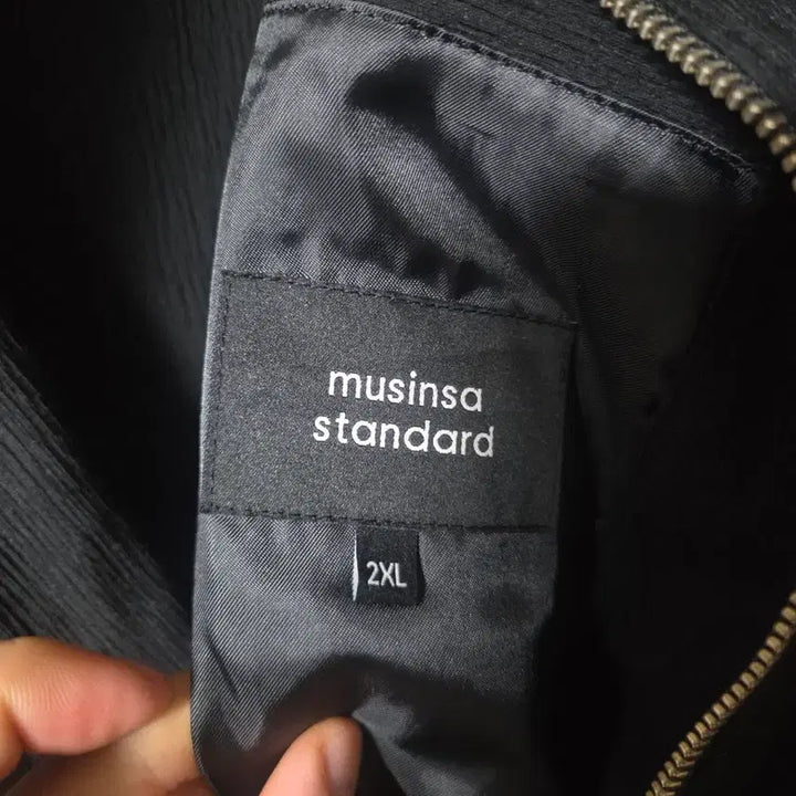 [BUNJANG] Musinsa Black Blouson Zip-Up Jacket (2XL) / 무신사 블루종 집업 자켓 (블랙.2XL.XXL)