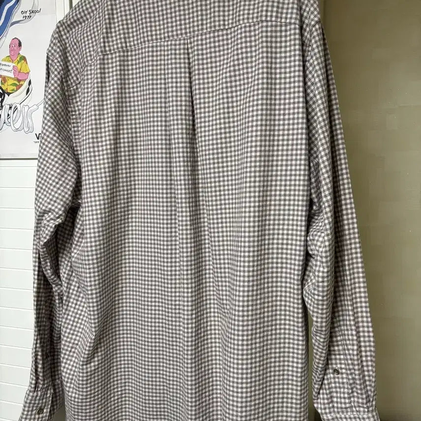 [BUNJANG] Uniqlo Gingham Check Shirt Beige XXL / 유니클로 깅엄 체크셔츠 베이지(xxl)