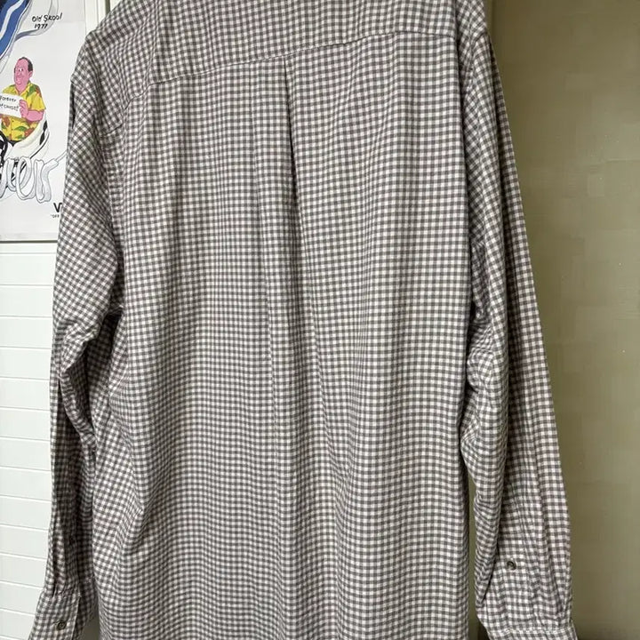[BUNJANG] Uniqlo Gingham Check Shirt Beige XXL / 유니클로 깅엄 체크셔츠 베이지(xxl)