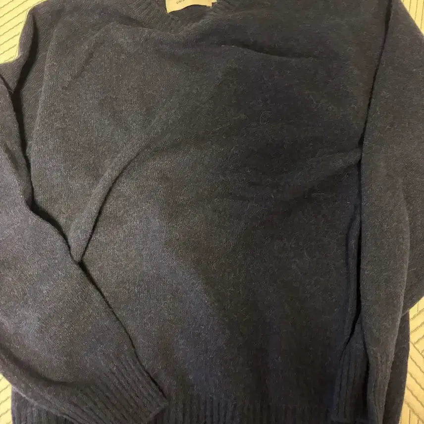 [BUNJANG] Union Blue Aurora Alpaca Knit Dark Denim / 유니온블루 오로라 알파카니트 다크데님