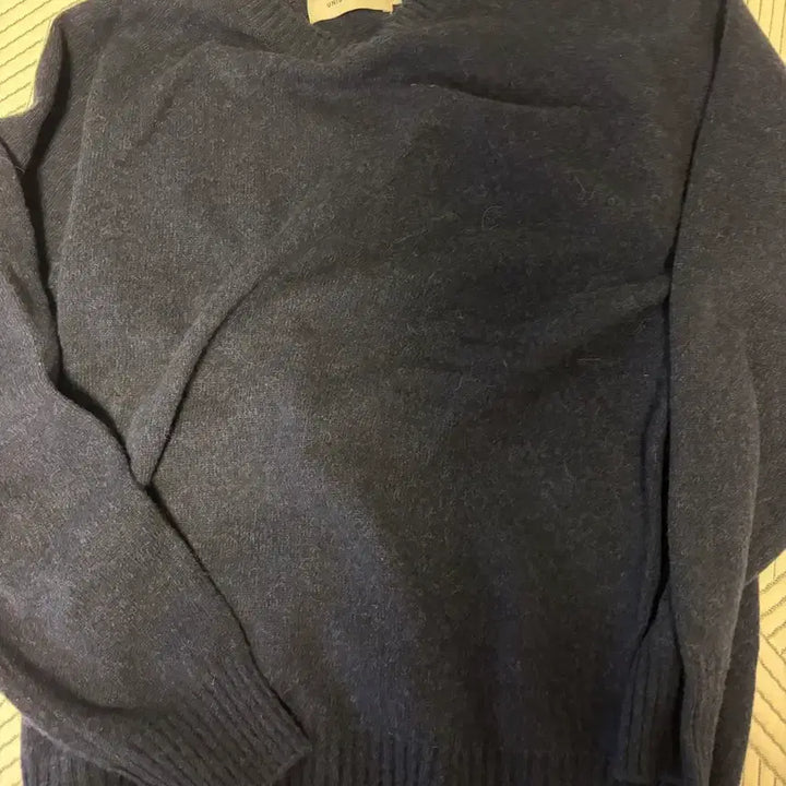 [BUNJANG] Union Blue Aurora Alpaca Knit Dark Denim / 유니온블루 오로라 알파카니트 다크데님
