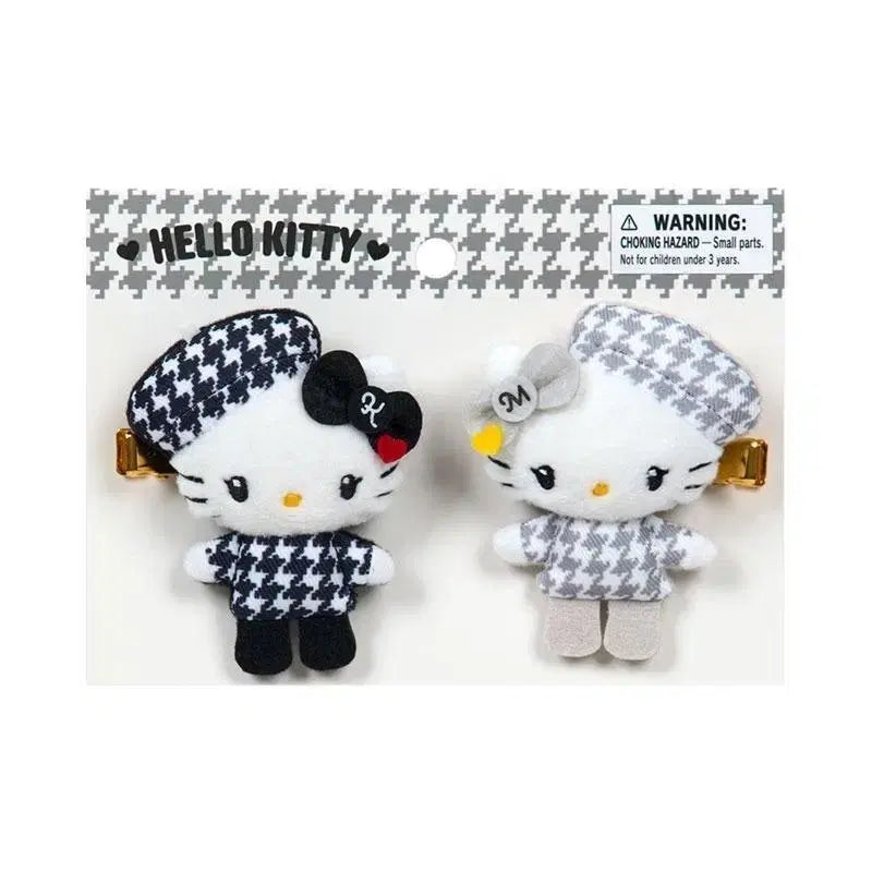 [BUNJANG] Sanrio Hello Kitty Monokuro Twin Series Hair Clip (Sealed) / 산리오 헬로키티 51주년 모노쿠로 트윈시리즈 헤어클립(미개봉)