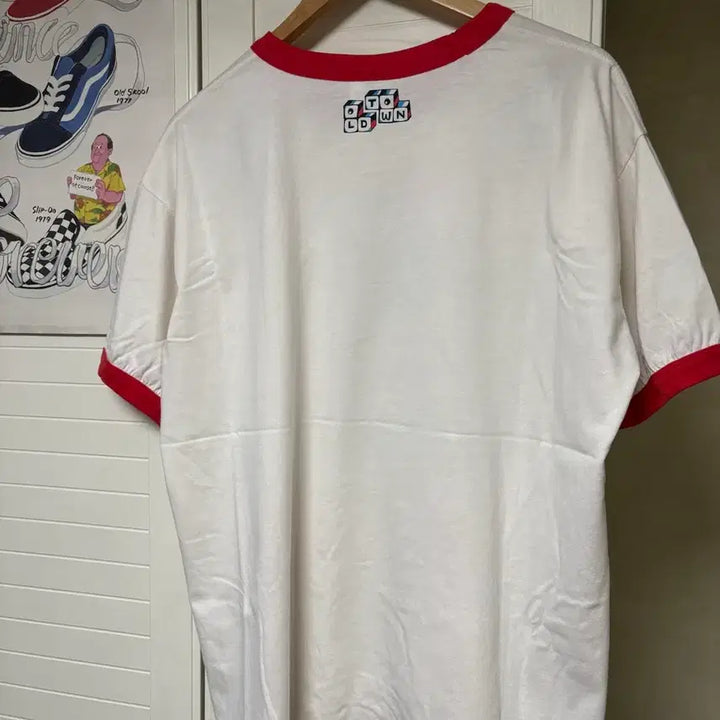 [BUNJANG] Naughty Savage Ringer T-Shirt Red / 너티새비지 링거티(2) 레드