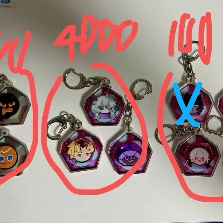 [BUNJANG] Cookie Run Soul Stone Acrylic Keychain / 쿠키런 영혼석 아크릴 키링 급처 블랙사파이어 캔디애플 등