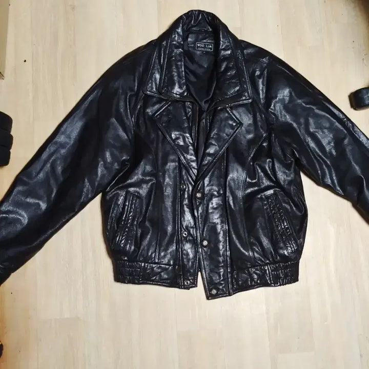 [BUNJANG] Rare Vintage Genuine Leather Short Bomber Jacket XL / 가죽 봄버 숏 자켓 XL 희귀 레어 빈티지