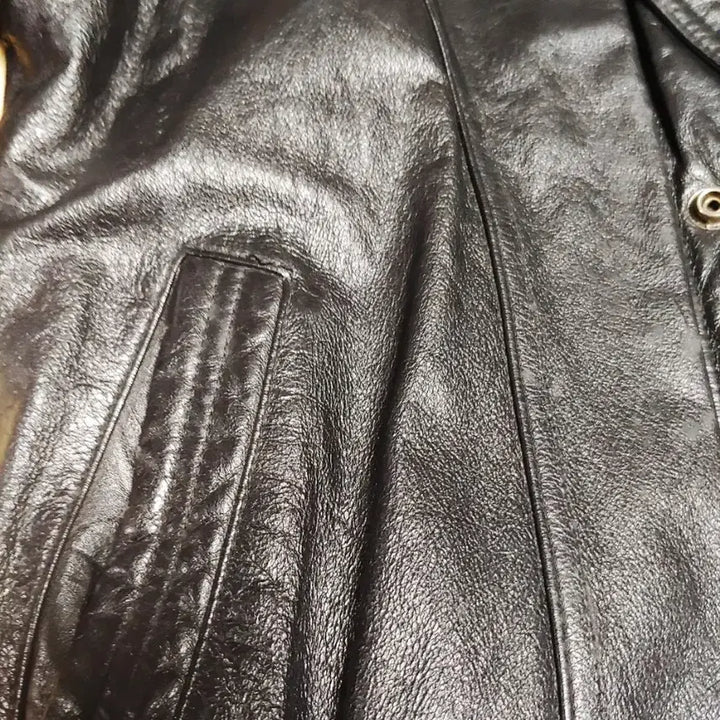 [BUNJANG] Rare Vintage Genuine Leather Short Bomber Jacket XL / 가죽 봄버 숏 자켓 XL 희귀 레어 빈티지