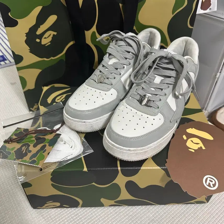 [BUNJANG] BAPESTA Grey Sneakers (US 10) / 베이프스타[bapestar]그레이 280(10)