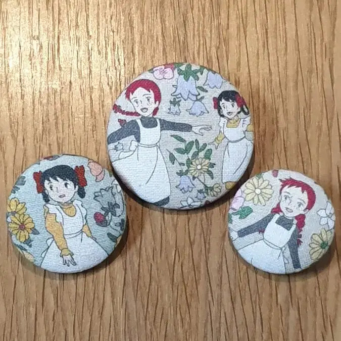 [BUNJANG] Handmade Anne of Green Gables Brooch Set (3 Sizes) / 핸드메이드 빨간머리앤 브로치_3종
