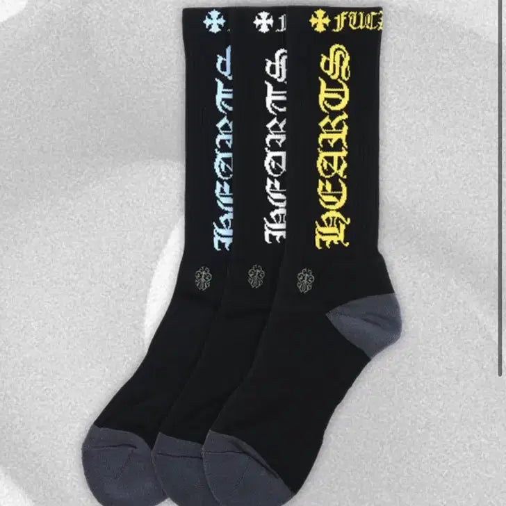[BUNJANG] Chrome Hearts CH Logo Socks Yellow M / 크롬하츠 CH 로고 양말 옐로우 M