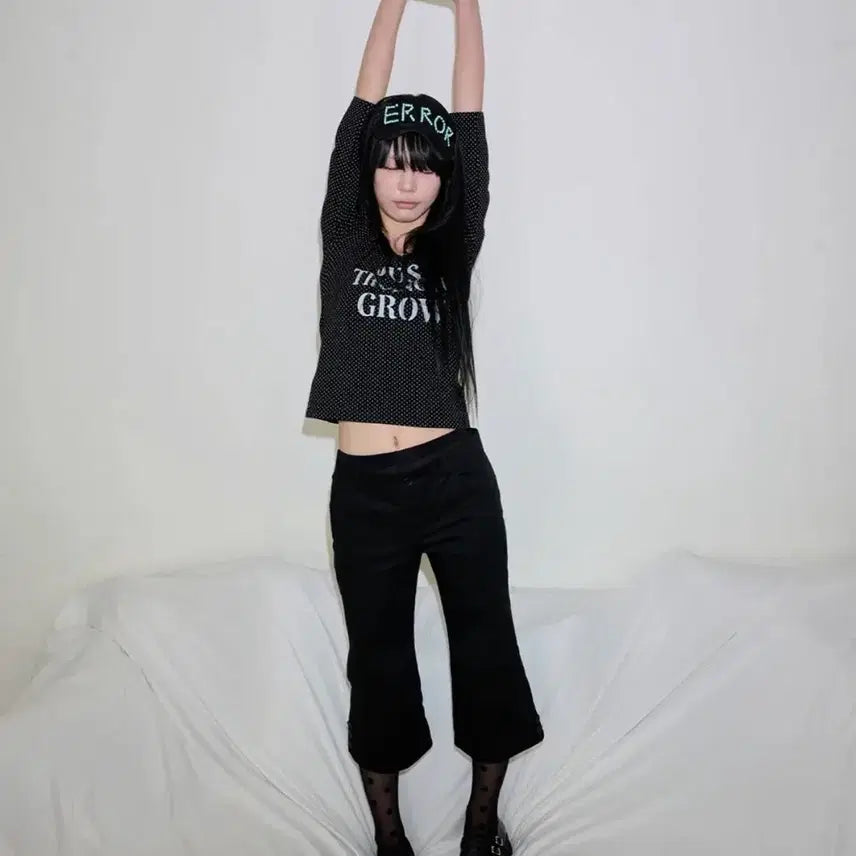 [BUNJANG] Itzavibe Snap Point Capri Pants - Black (L) / 잇자바이브 SNAP POINT CAPRI PANTS L 새상품