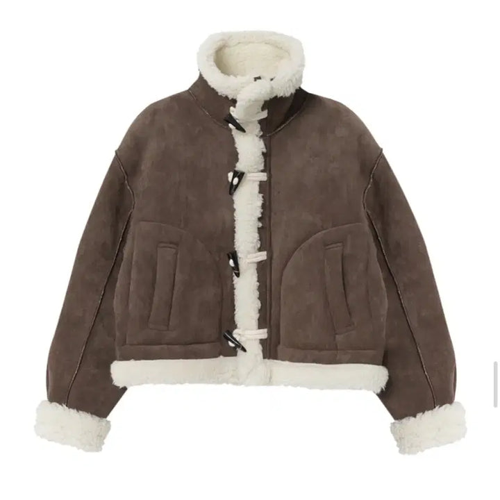[BUNJANG] Etmon Suede Mustang Brown Jacket / 에트몽 스웨이드 무스탕 브라운