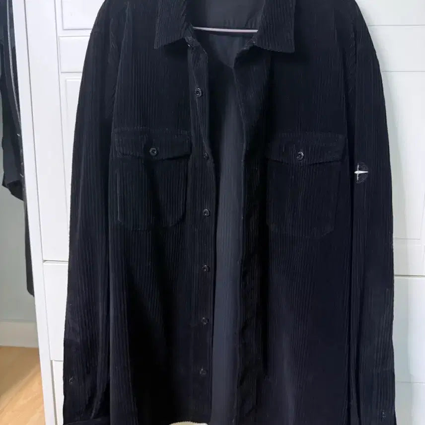 [BUNJANG] Stone Island Corduroy Shirt Black 2XL / 스톤 코듀로이 블랙 셔츠 2XL ( 정품)