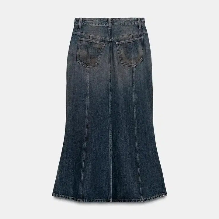 [BUNJANG] Zara Washed Cotton Mermaid Line Long Skirt XS / 새상품) 자라 워싱 스커트 XS