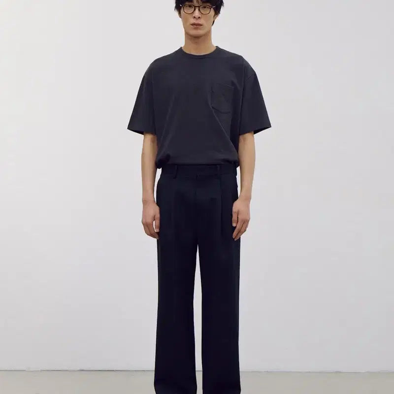 [BUNJANG] Pottery Two Pleats Wide Chino Pants Navy Size 4 / 포터리 투플리츠 와이드 치노팬츠 네이비 4사이즈 팝니다
