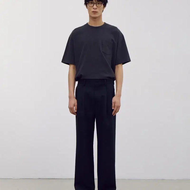 [BUNJANG] Pottery Two Pleats Wide Chino Pants Navy Size 4 / 포터리 투플리츠 와이드 치노팬츠 네이비 4사이즈 팝니다