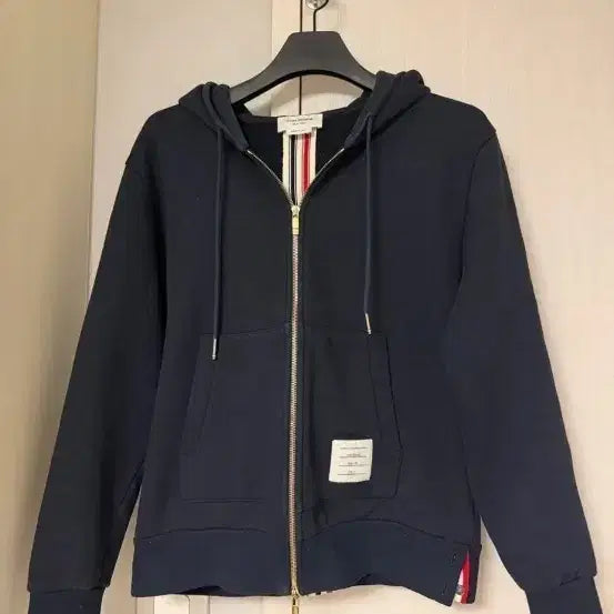[BUNJANG] Thom Browne Centerback Stripe Hoodie Zip-up Navy Size 2 / 톰브라운 센터백 스프라이트 삼선 후드집업네이비 2