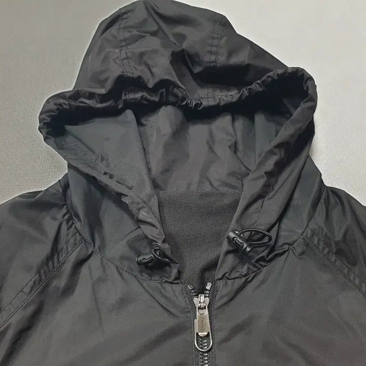 [BUNJANG] Andar Black Hooded Long Windbreaker Jumper Women&