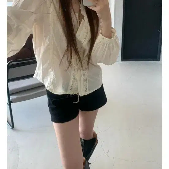 [BUNJANG] Pippin Shop Lace Blouse / 피핀샵 레이스블라우스