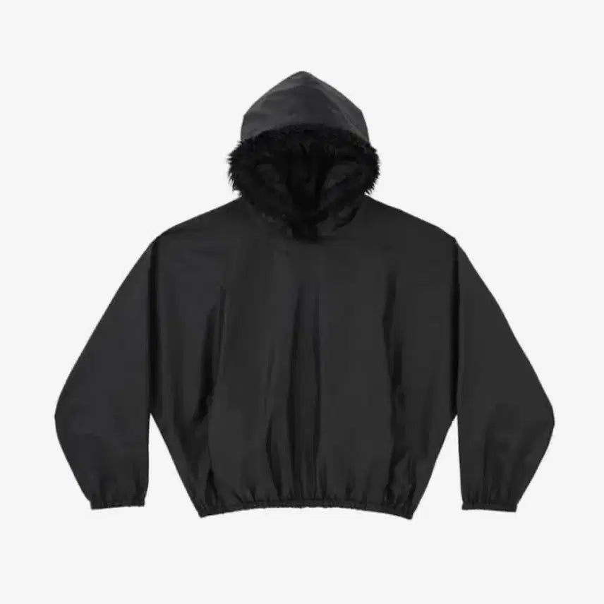 [BUNJANG] YEEZY WB-10 Fur Hooded Black Hoodie (Size 2) / YEEZY WB-10 퍼후드 블랙 (SIZE 2)